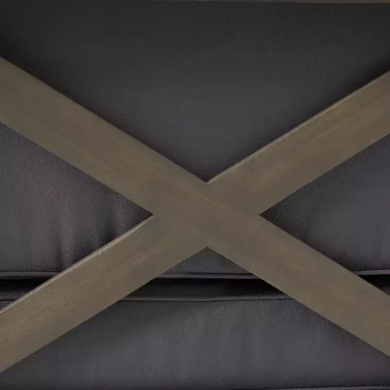 Canapé d'angle contemporain en acacia gris pour l'extérieur