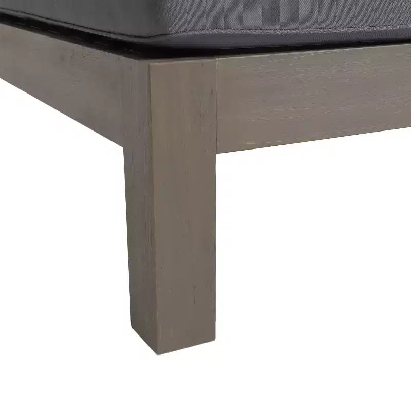 Canapé d'angle contemporain en acacia gris pour l'extérieur
