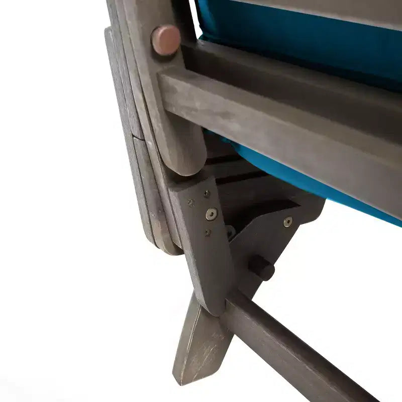 Lit de repos/canapé extensible en bois d'acacia pour extérieur avec coussins