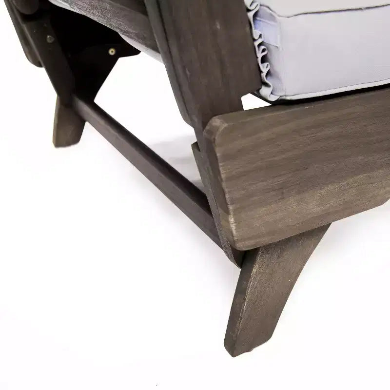 Lit de repos/canapé extensible en bois d'acacia pour extérieur avec coussins