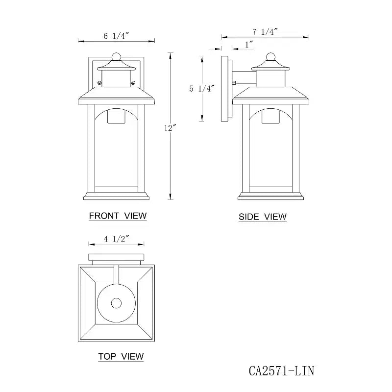 Lot de 2 lanternes murales extérieures en bronze huilé avec verre à effet ondulation