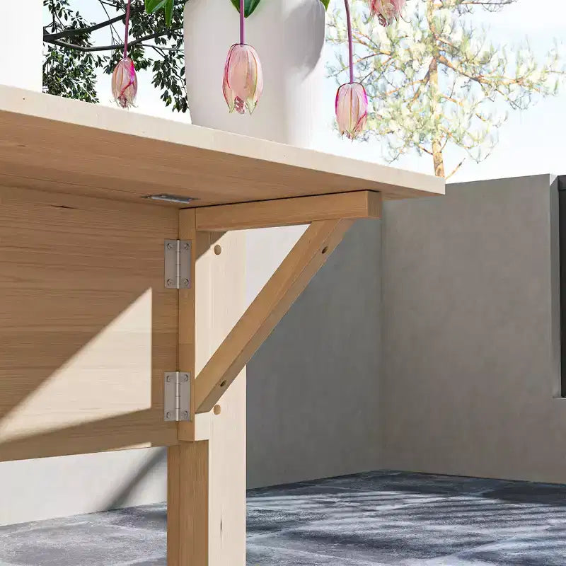 Carré potager surélevé en bois avec tablette latérale