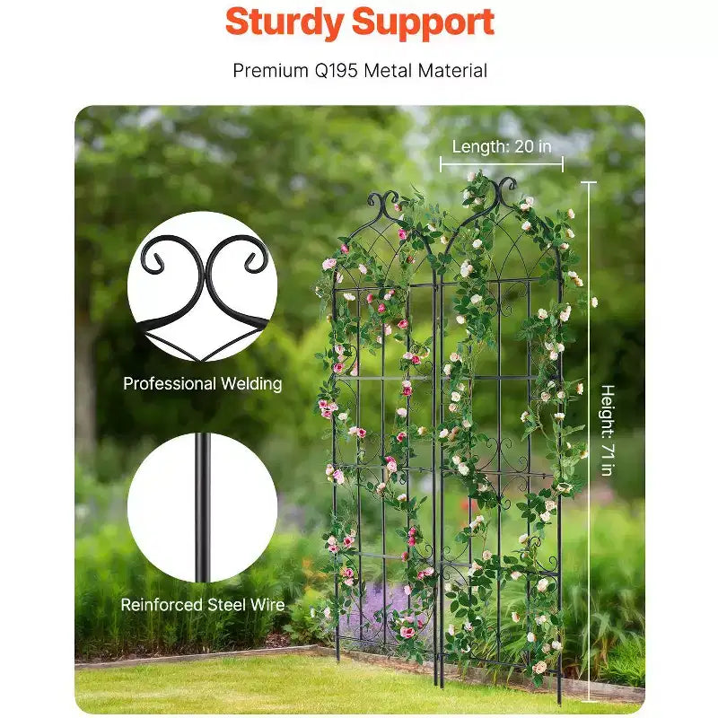 Trellis de jardin pour plantes grimpantes Treillis extérieur pour rosiers grimpants