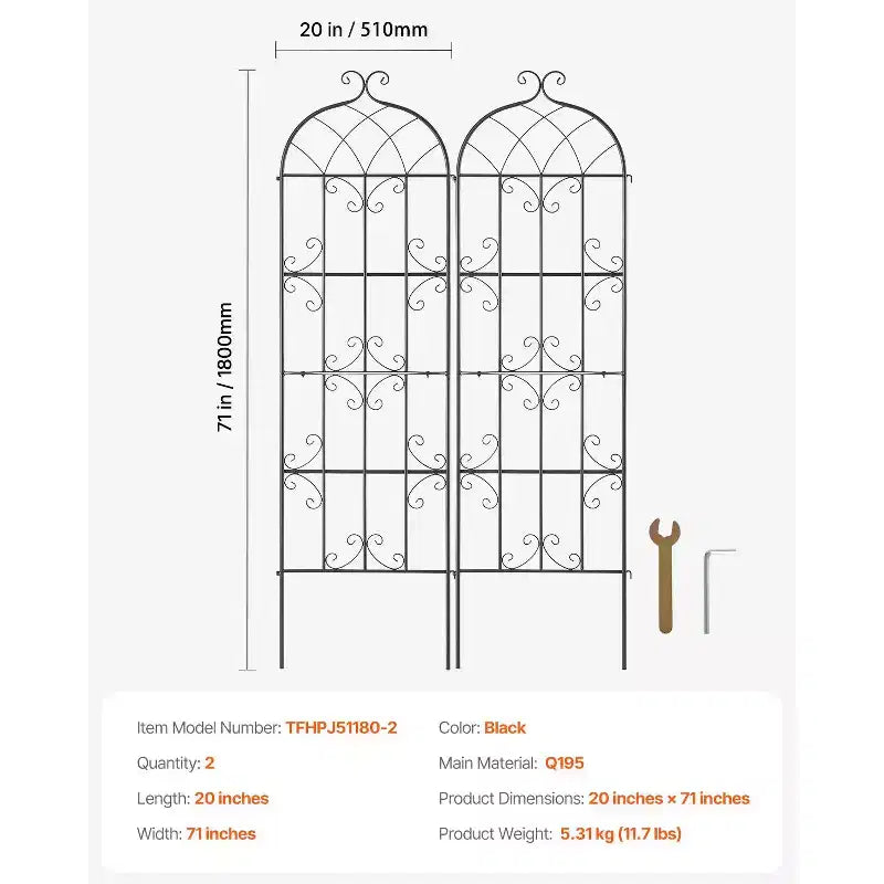 Trellis de jardin pour plantes grimpantes Treillis extérieur pour rosiers grimpants