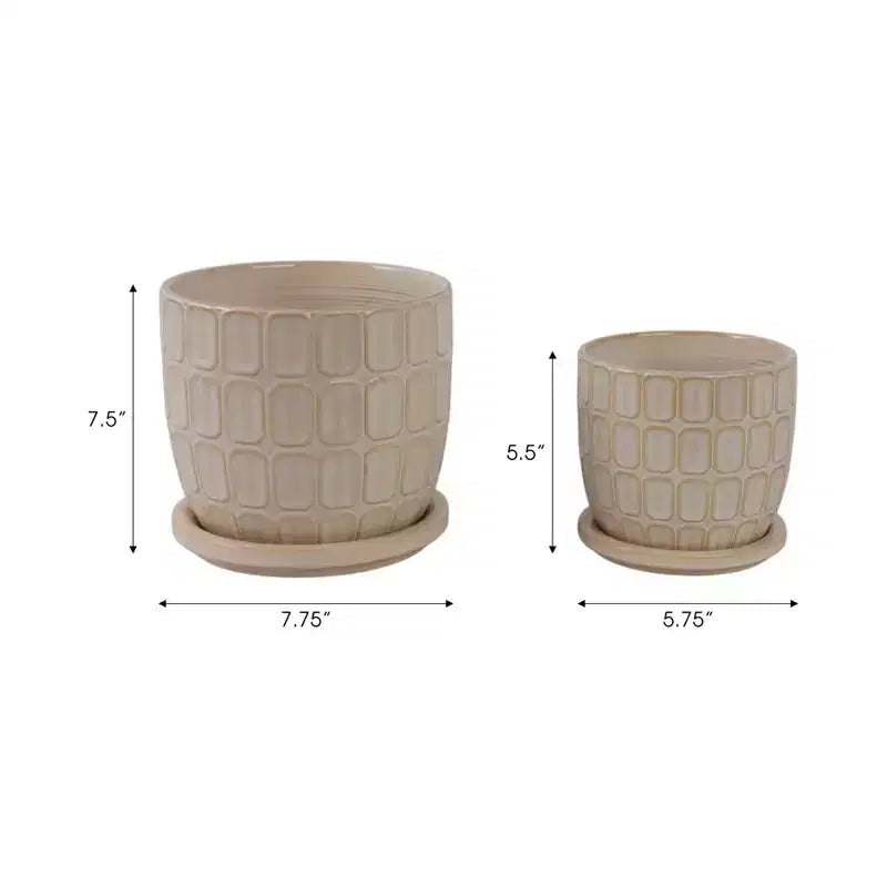 Pots de fleurs décoratifs avec soucoupes - Pots de fleurs pour la décoration intérieure
