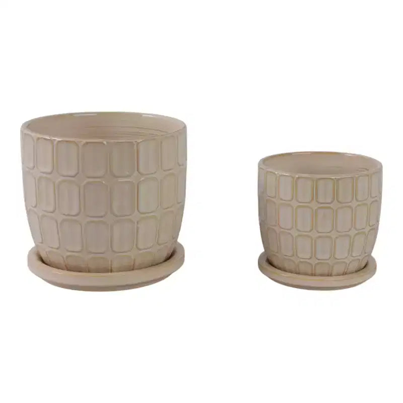 Pots de fleurs décoratifs avec soucoupes - Pots de fleurs pour la décoration intérieure