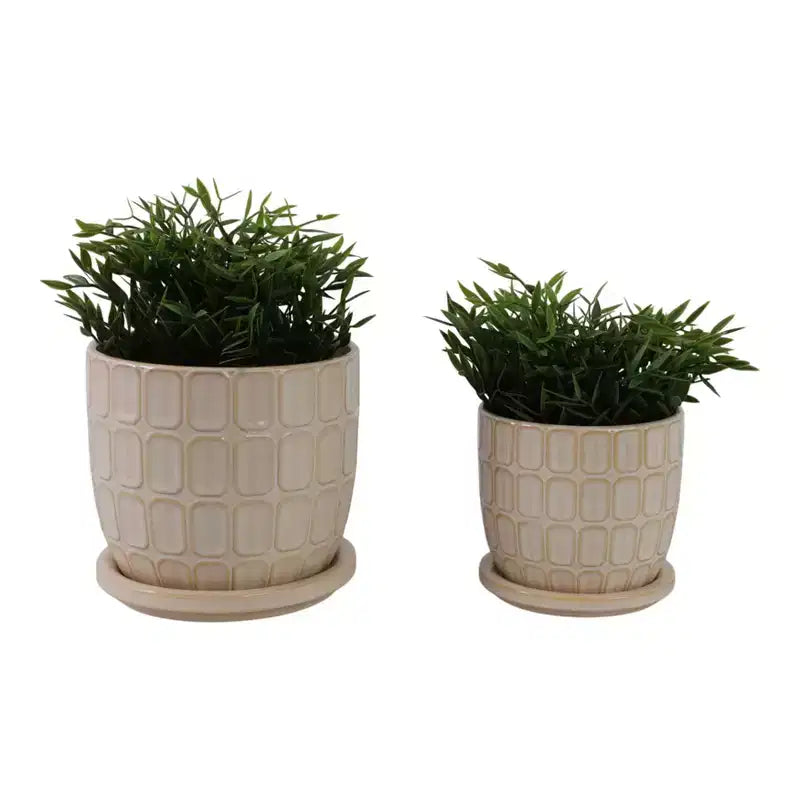 Pots de fleurs décoratifs avec soucoupes - Pots de fleurs pour la décoration intérieure