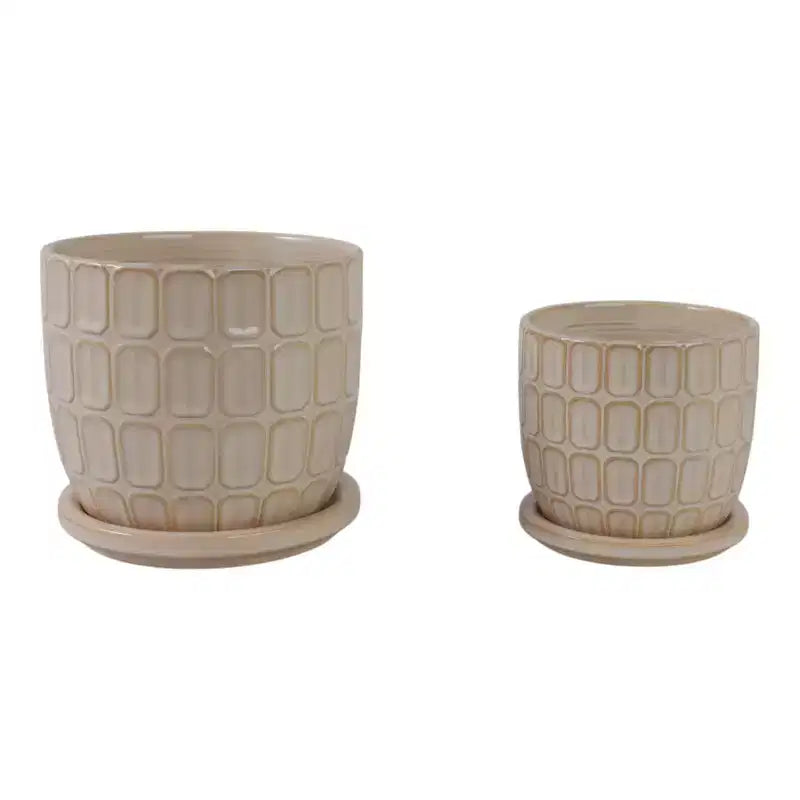 Pots de fleurs décoratifs avec soucoupes - Pots de fleurs pour la décoration intérieure