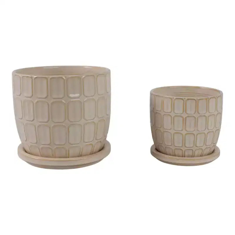 Pots de fleurs décoratifs avec soucoupes - Pots de fleurs pour la décoration intérieure