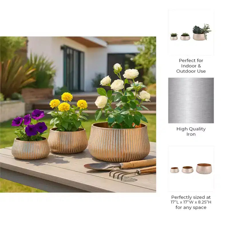 Jardinières Modernes en Métal pour la Maison, le Jardin, l'Entrée, Présentoir à Plantes