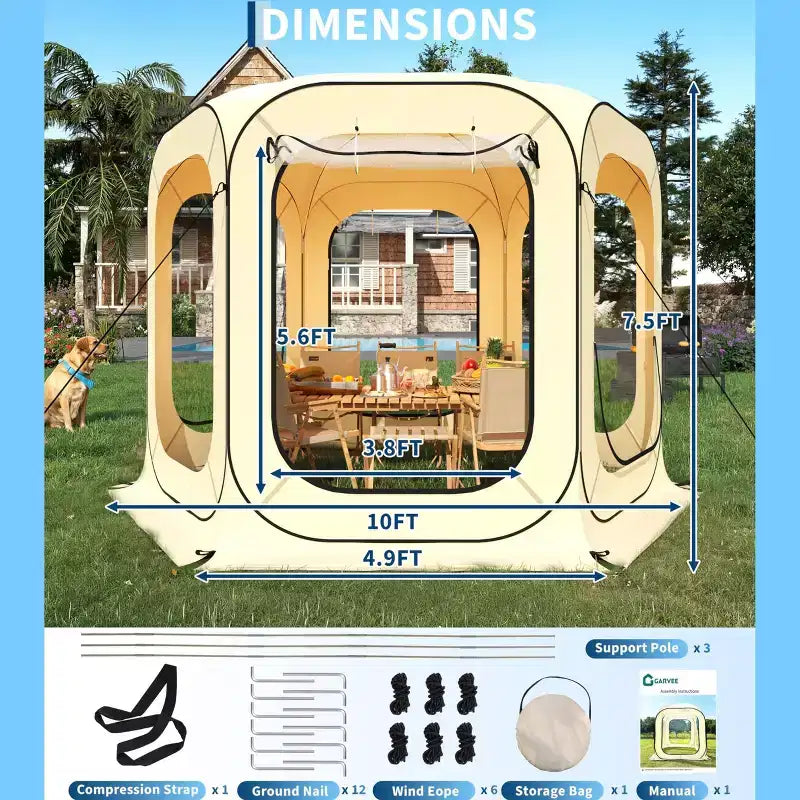 Tente Pop-Up, Tente Baldaquin Portable avec Moustiquaire