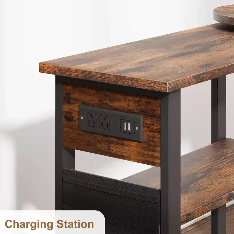 Table d'appoint pivotante avec roulettes blocables