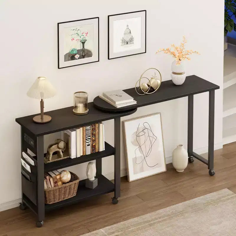 Table d'appoint pivotante avec roulettes blocables
