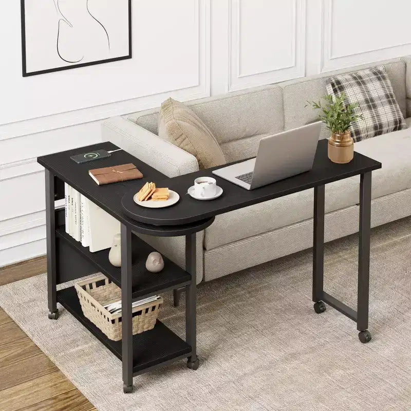 Table d'appoint pivotante avec roulettes blocables