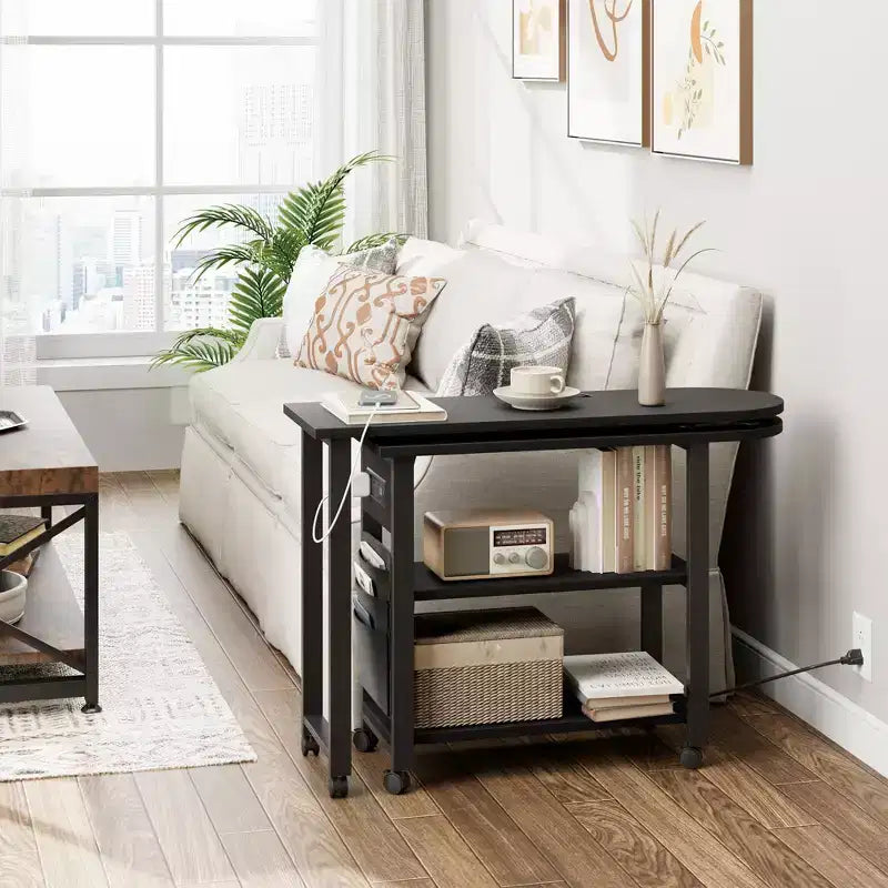 Table d'appoint pivotante avec roulettes blocables