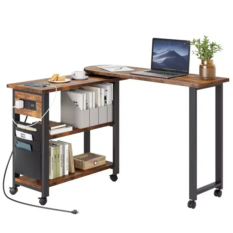 Table d'appoint pivotante avec roulettes blocables
