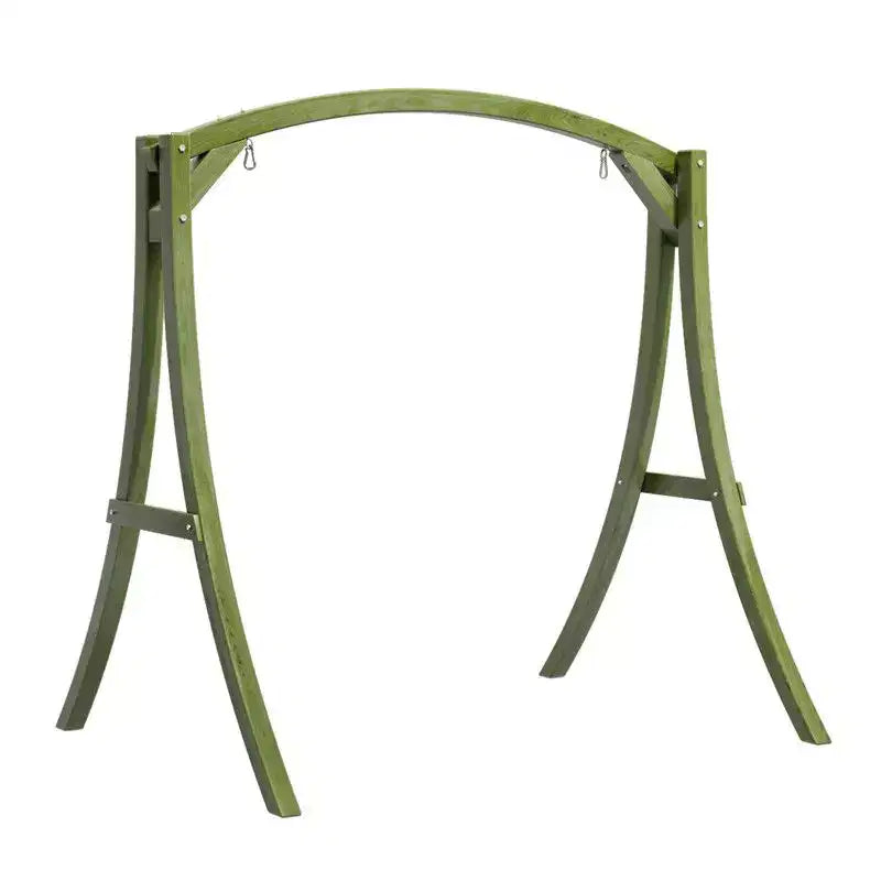 Support pour balancelle de patio en bois vert 3 places