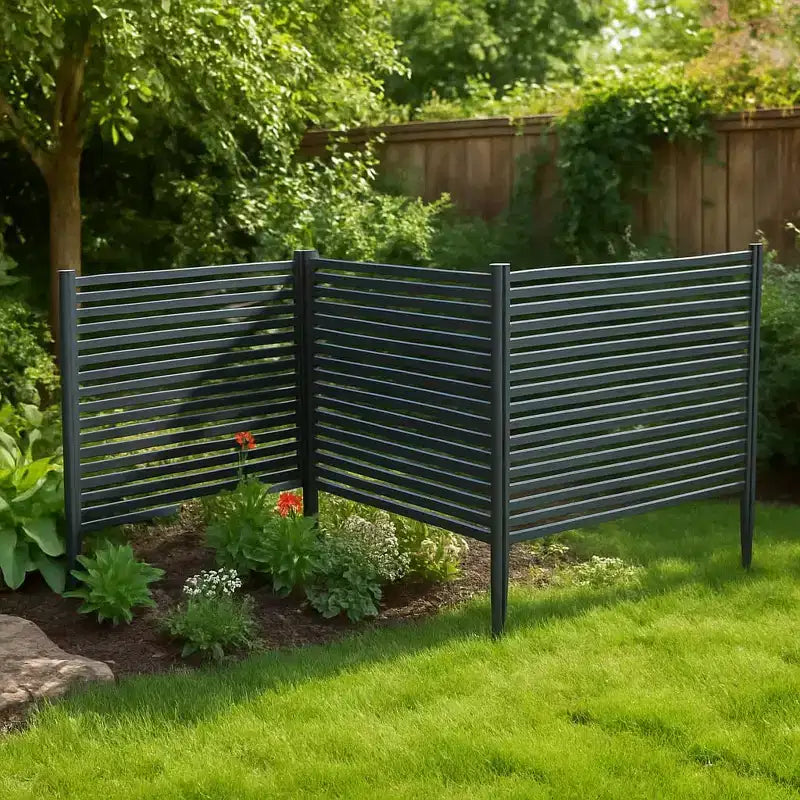 Clôture de confidentialité à 2 panneaux, clôture de jardin décorative en métal avec animaux