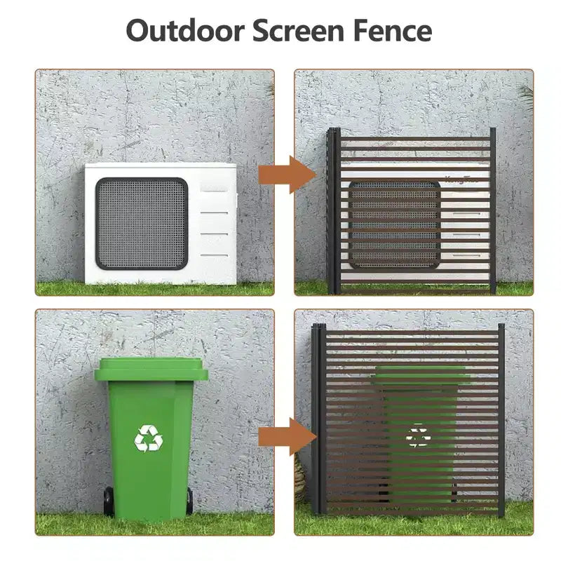 Clôture de confidentialité à 2 panneaux, clôture de jardin décorative en métal avec animaux