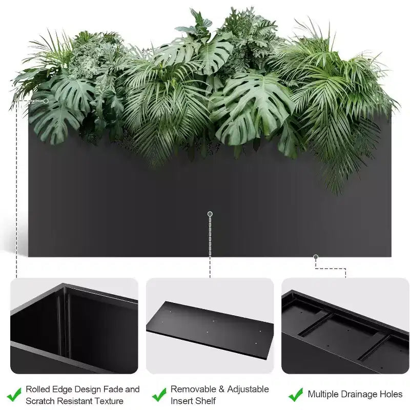 Jardinière de jardin en métal résistant aux intempéries