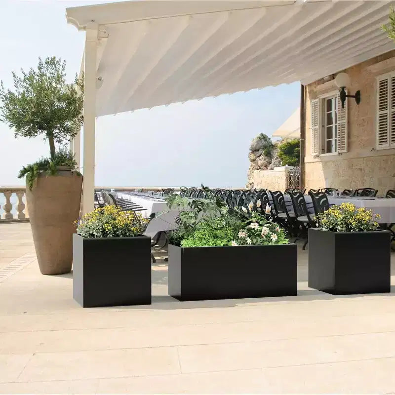 Jardinière de jardin en métal résistant aux intempéries