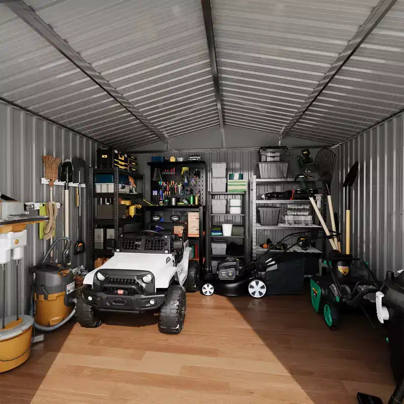 Rangement extérieur en métal  Rangement utilitaire extérieur en acier galvanisé