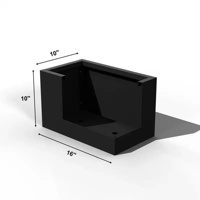 Jardinière rectangulaire en métal de style moderne, résistante aux intempéries, robuste et durable
