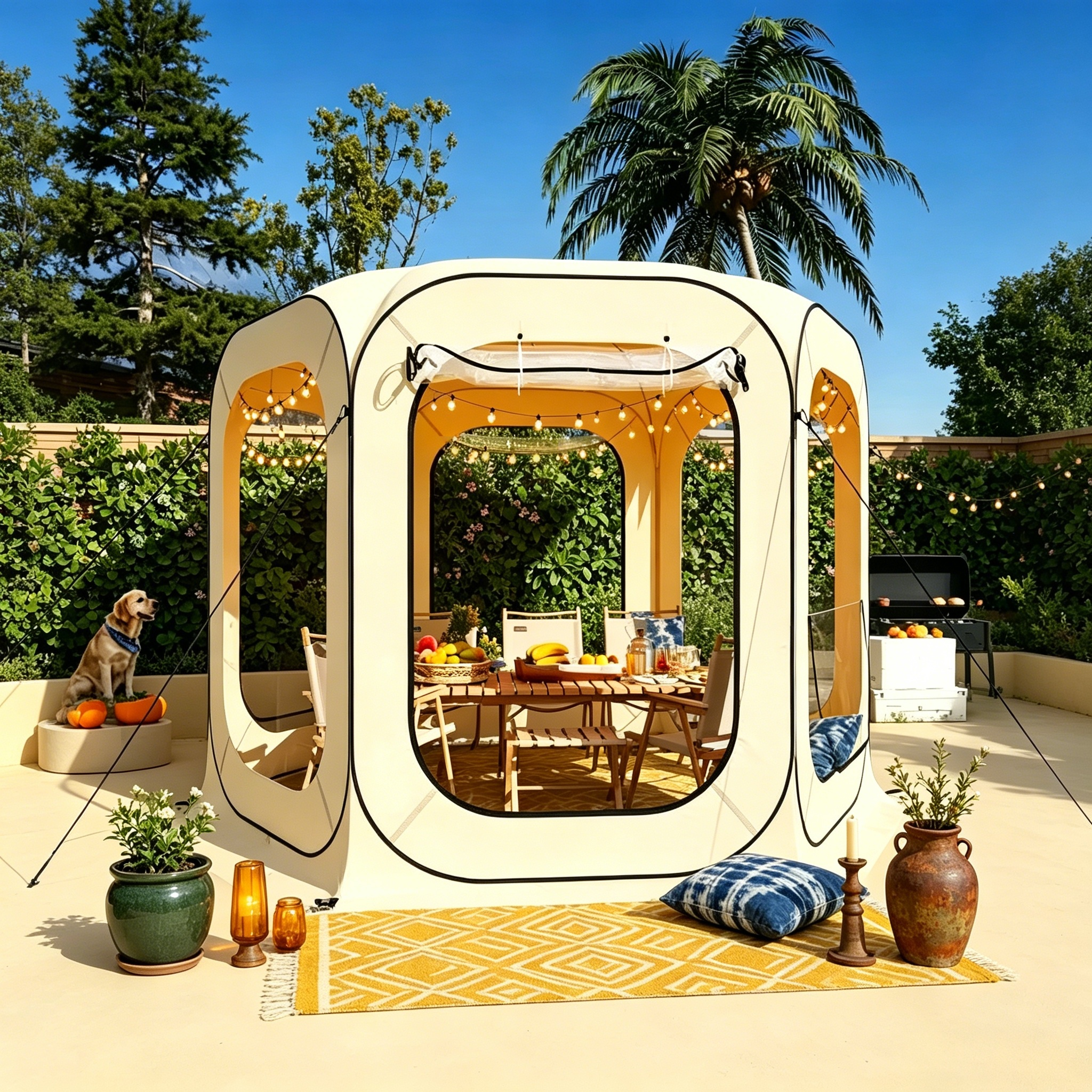 Tente Pop-Up, Tente Baldaquin Portable avec Moustiquaire